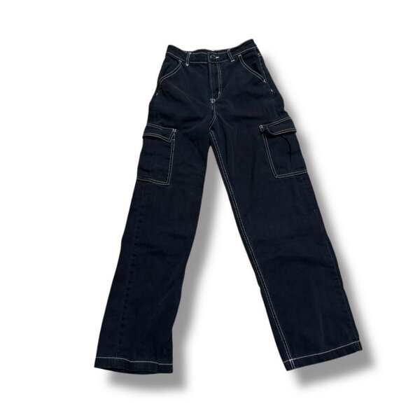 Divided H&M - Women's Jeans‎ cargo pockets - Black - Size 0 - Picture 1 of 3